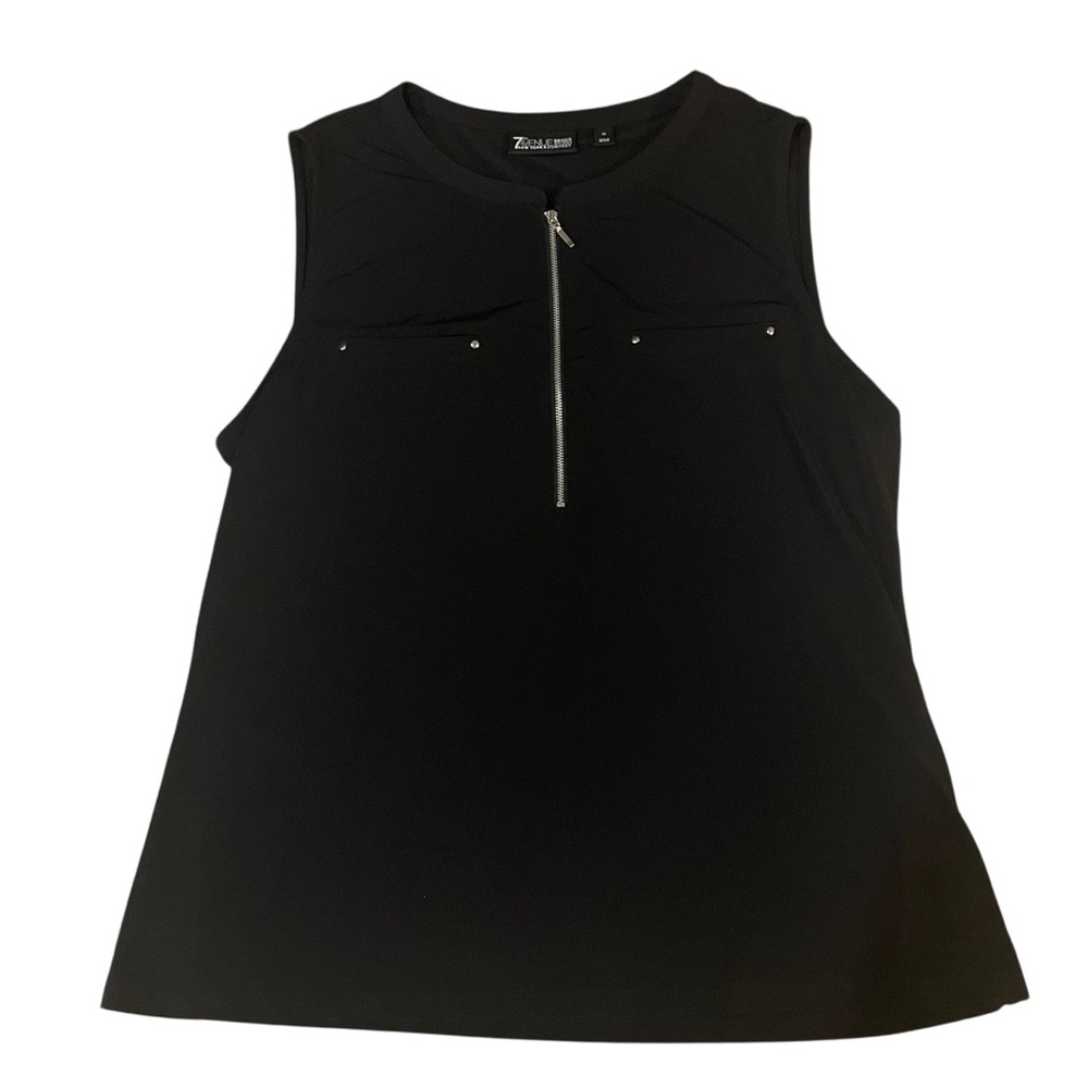 7th Avenue New York & Co. Black Sleeveless Top - XL